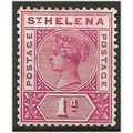 St Helena 1896 SG47 1d Carmine Perf 14 Wmk Crow...