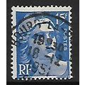 FRANCE 1945 15F BLUE MARIANNE SG 1007D FINE USED#2
