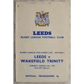 1972 programme Leeds v. Wakefield Trinity, Chal...