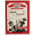 1982 programme Wigan v. Fulham, Lancashire Cup ...
