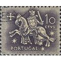 PORTUGAL, King Dinis, horseback, grey 1953, 10c