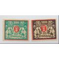 Danzig Stamps Scott #118 & 120, Mint Hinged