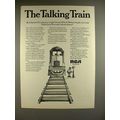 1969 RCA Spectra 70 Computer Ad - Talking Train