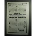 1991 Unicef United Nations Children's Fund Ad -...