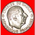 CHARLES DE GAULLE: FRANCE ★ 1 FRANC 1958-1988 M...