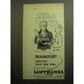 1958 Lufthansa Airlines Ad - Frankfurt non-stop from New York