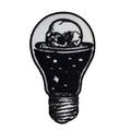 Light Bulb Skull Iron On Patch Embroidered Sew ...