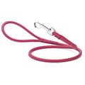 Dog Pet Round Leather Leash W3/8" - L72", Pink