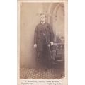VICT. CDV PHOTO - STANDING MAN BY CHAIR,PAINTED...