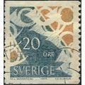 SWEDEN, Posthorns, blue & yellow 1965, 20ore, #3