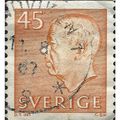 SWEDEN, King Gustav Adolf VI, orange 1964, 45or...