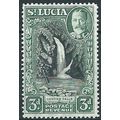 St Lucia 1936 SG118 3d Black & Dull Green Mount...