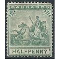 Barbados 1896 SG106 1/2d Dull Green (album page...