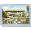 NH Pittsburg Covered Bridge Postcard Happy Corn...