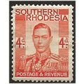Southern Rhodesia 1937 SG43 4d Red-Orange Mount...