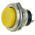 16mm Yellow Metal Round Momentary Push Button S...