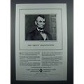 1939 Lincoln National Life Insurance Ad - Emancipator