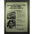 1975 Eastern Airlines Ad - Flight, Hotel and Rental Car