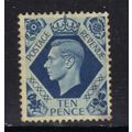 GB 1939 KGV1 10d Turquoise Blue SG 474 ( G902 )