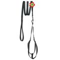 Mesh Step-In Nylon Harness + Flower Leash Black...