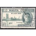 Malta 1946 - SG232 - 1d green - Victory inset K...