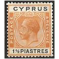 Cyprus 1924 SG107 1 1/2pi Orange & Black Mounte...