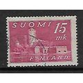 FINLAND 1930 OLAVINLINNA 15M PURPLE SG 410 FINE...