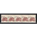1898Ab 4c Stagecoach Fine MNH Dry Gum PNC 5/5 L...