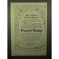1913 Pears Soap Ad - Men Admire Natural Beauty