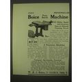 1922 Boice Pony Bench Machine Ad - Speed and Ac...