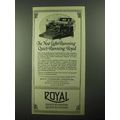 1922 Royal Typewriter Ad - Light-Running Quiet-...