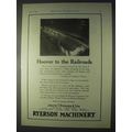 1922 Ryerson Machinery Ad - Hoover to the Railr...