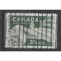 Pulp and Paper canada stamp - 20c green - see scan