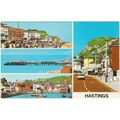 Postcard Hastings, Sussex Multiview. East Cliff...