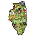 Illinois The Land of Lincoln State Artwood Jumb...