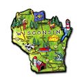 Wisconsin the Badger State Artwood Jumbo Fridge...