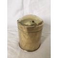 Vintage Solid Brass Lidded Canister Or Caddy St...