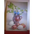 APPLE BLOSSOM flowers and ornate eggs used post...