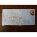 1871 GB QV 1d Red stamp plate no 127 GJ entire ...
