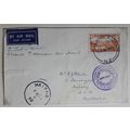 New Zealand 1931 7d Air Mail Stamp on 1934 Tran...