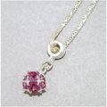 Fine Purple Crystal Silver Plated Charm Pendant...