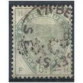 1883 SG193 5d Dull Green Fine Used PERFIN "C&Co".