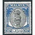 Perak 1950 SG145 50c Black & Blue Mounted Mint ...