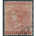 Jamaica 1880 SG22 4d Red-Orange Very Fine Used ...