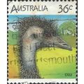 AUSTRALIA, BIRDS, Emu, Dromaius novaehollandiae, green 1986, 36c, #7