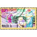 MALTA, Cotton picking, yellow 1981, 1c, #4