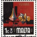 MALTA, Pottery, red & black 1973, 1c3, #4