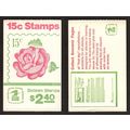 USA 1978, Rose Complete Booklet. MNH. Scott #BK...