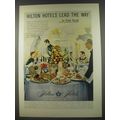 1956 Hilton Hotels Ad - Hilton hotels lead the way ..in fine food