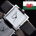 Ladies White Square Face Stainless Steel Back B...